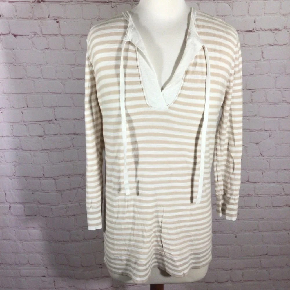 LOFT Outlet Striped Long Sleeve Top - Size Small
